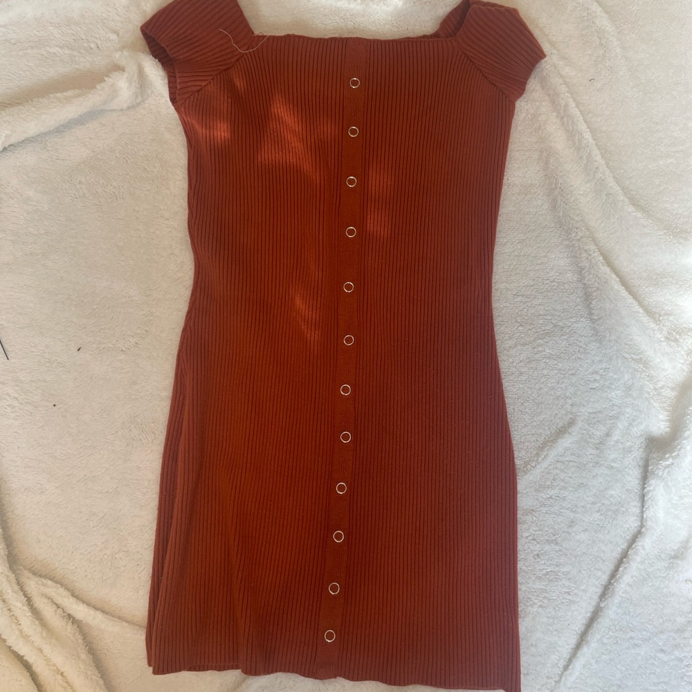 Silence + Noise Rust Sweater Dress small